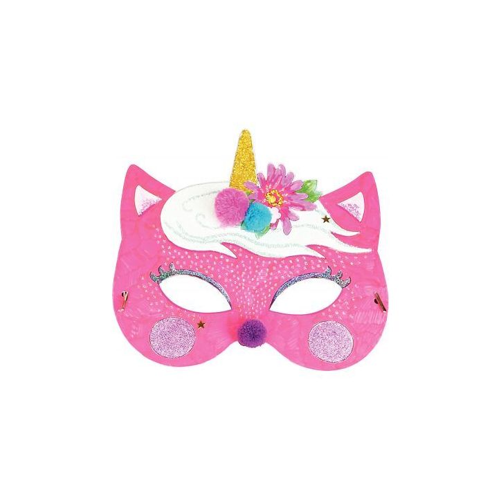 Lot de 8 masques carton licorne et super héros MAJ6074