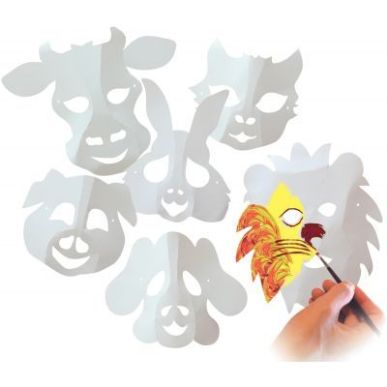 Achetez Lot de 30 maxi masques en carton thème animaux MASANX30 pas cher sur Ma Rentrée Scolaire