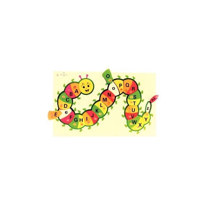 Puzzle chenille alphabet en bois E72515640