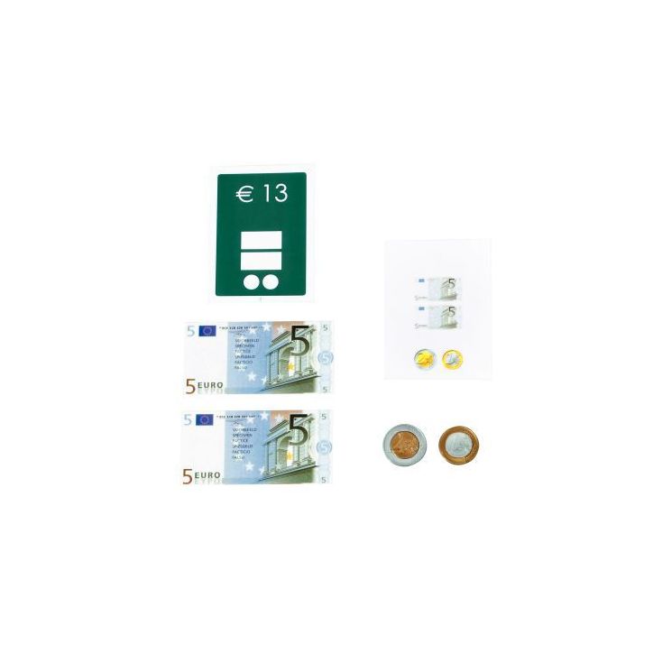 Etui de 25 Cartes plastifiées trés rigides "exercice de monnaie N1" 87576