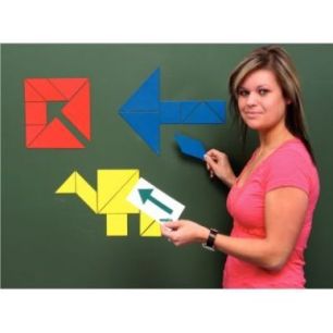 Achetez Boite de 3 Tangrams magnétique 20cm 86250 pas cher sur Ma Rentrée Scolaire