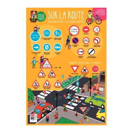 Achetez Poster Pédagogique en PVC 76x52cm, le code de la route PAPPOSTCODEROU pas cher sur Ma Rentr..