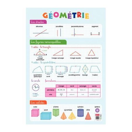 Achetez Poster PVC 76X52 la géométrie PAPPOSTGEOMETRIE pas cher sur Ma Rentrée Scolaire