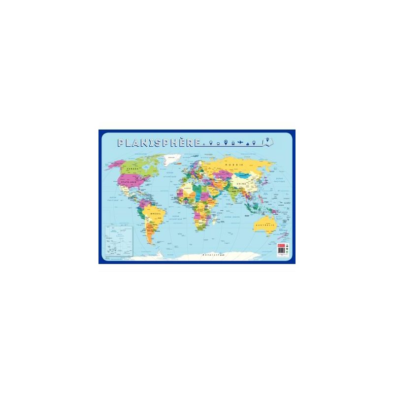 Achetez Poster Pédagogique en PVC 76x52cm - Thème La Carte du Monde PAPPOSTPLANISPHERE pas cher su.. Achetez Poster Pédagogique en PVC 76x52cm - Thème La Carte du Monde PAPPOSTPLANISPHERE pas cher su..