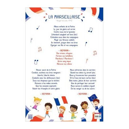 Achetez Poster en PVC 76x52cm la Marseillaise PAPPOSTMARSEILENF pas cher sur Ma Rentrée Scolaire