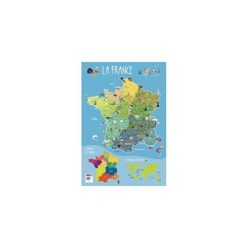 Achetez Poster Pédagogique en PVC 76x52cm - Thème La France PAPPOSTFRANCE pas cher sur Ma Rentrée.. Achetez Poster Pédagogique en PVC 76x52cm - Thème La France PAPPOSTFRANCE pas cher sur Ma Rentrée..
