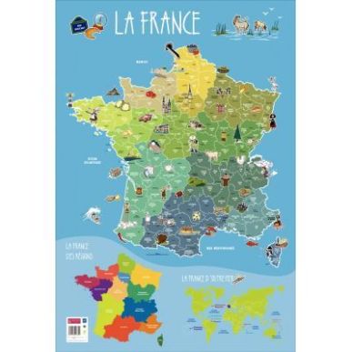 Achetez Poster Pédagogique en PVC 76x52cm - Thème La France PAPPOSTFRANCE pas cher sur Ma Rentrée..
