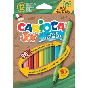 Achetez Pochette de 12 feutres pointe fine Éco family Joy 43100/FR CARIOCA pas cher sur Ma Rentrée..