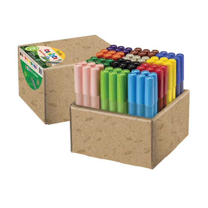 Pack de 72 feutres éco family jumbo 8003511243616 CARIOCA