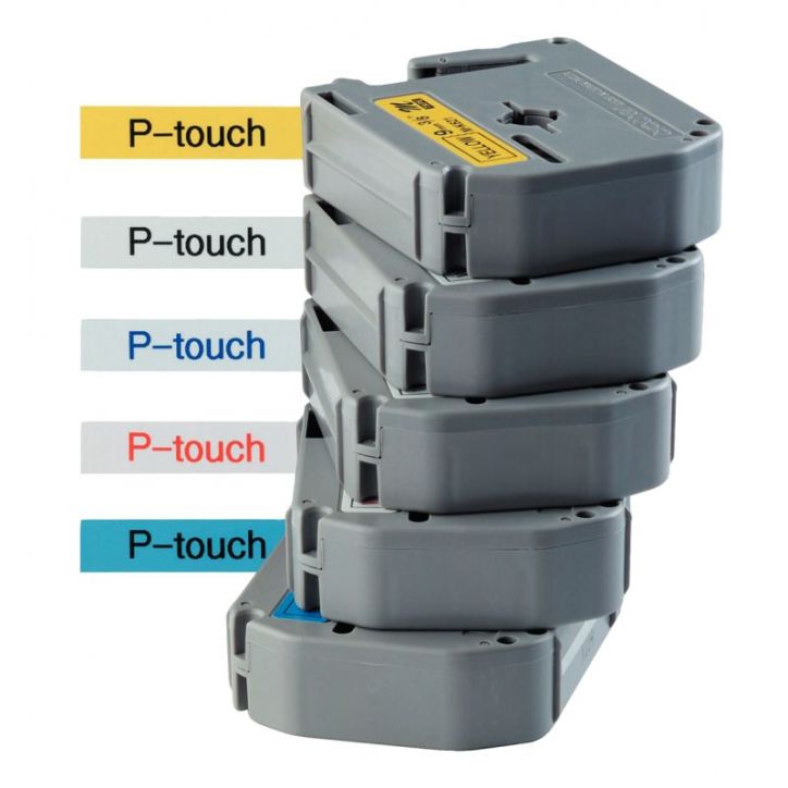 BROTHER Ruban pour PTOUCH laminé Noir/Bleu 12mmx8m TZE531