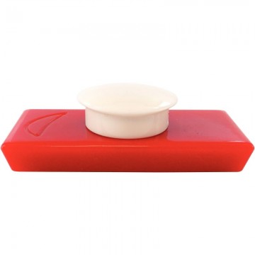 Plaquette de 2 aimants rectangulaires Rouge sans téton - Format : 2,3 x 5,5 cm