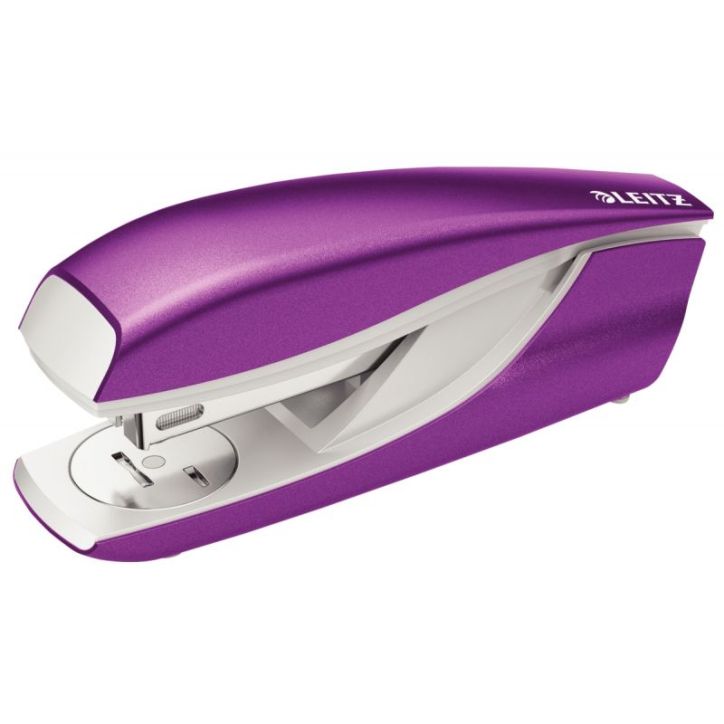 LEITZ Agrafeuse NEXXT Violet - En métal - Capacité 30 feuilles - Agrafes 24/6 - Livrée en Boîte
