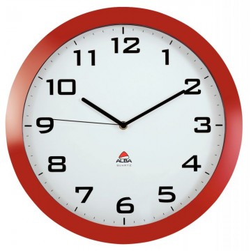 Horloge silencieuse diamètre 38cm rouge HORISSIMO R ALBA