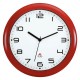 ALBA Horloge murale Hornew sielncieuse mouvement quartz à  pile 1AA non fournie - D30 cm, P4,08 cm rouge