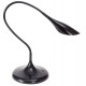ALBA Lampe à  Leds Arum en ABS Noir - Tête 17 cm, 1Bras flexible L49 cm et Socle D18 cm