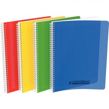 OXFORD Cahier spirale LAGOON A4 100 pages 90g Seyès. Couverture polypro assorties