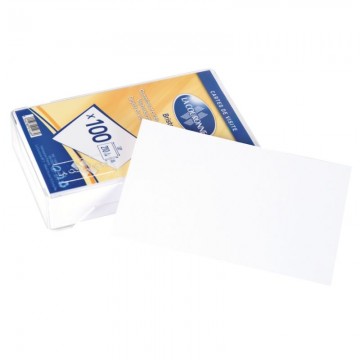 Boîtes de 100 cartes de visite bristol cristal format 82x125 mm 205g 1468 LA COURONNE