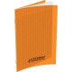 CONQUERANT C9 Cahier piqûre 17x22cm 32 pages 90g grands carreaux Séyès. Couverture polypropylène Orange