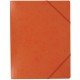 Chemise simple à  élastique en carte lustrée 5/10eme 390g Orange 24x32cm