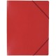 Chemise simple à  élastique en carte lustrée 5/10eme 390g Rouge 24x32cm