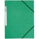 Chemise 3 rabats à  élastiques + étiquette de dos coloris vert carte grainée 5/10e 450g format 24x32 cm 461