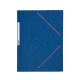 Chemise 3 rabats élastique 24x32cm carte lustrée 5/10e bleu