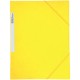 Chemise 3 rabats à  élastiques + étiquette de dos coloris jaune carte grainée 5/10e 450g format 24 x 32 cm
