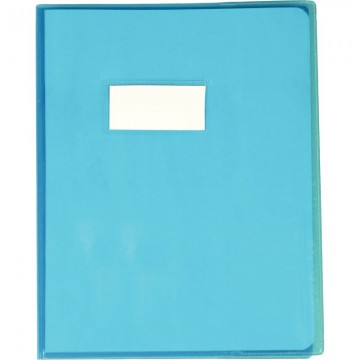 Protège-cahier cristal 17 x 22cm 22/100 bleu 73002C CLAIREFONTAINE