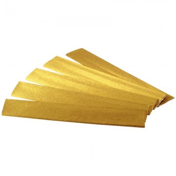 Paquet de 5 feuilles de crépon métallisé 250x50 cm or 111175MAJUSC