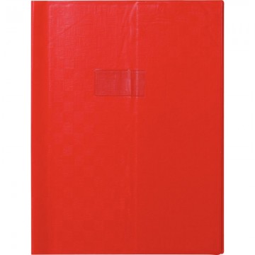 Paquet de 10 protège-cahiers avec rabats épaisseur 22/100ème 24 x 32 cm rouge 71303CX10 CLAIREFONTAINE