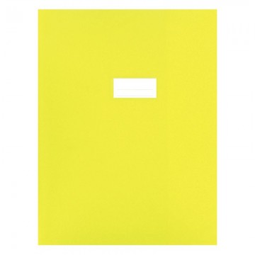 Paquet de 10 protèges-cahier épaisseur 21/100ème 24x32cm PVC jaune 12485