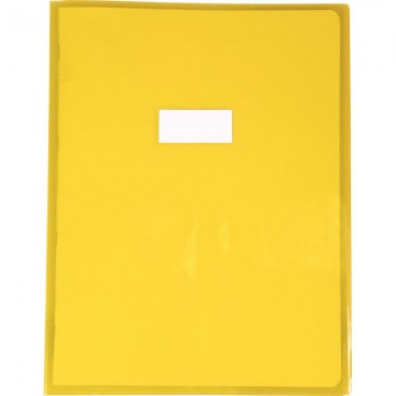 Protège-cahier cristal 24 x 32 cm 22/100 jaune 73404C CLAIREFONTAINE