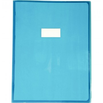 Protège-cahier cristal 24 x 32 cm 22/100 bleu 73402C CLAIREFONTAINE