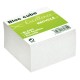 Bloc cube recyclé blanc d'environ 800 feuilles encollées, dimensions : 9 x 9 x 9 cm a venir