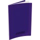 Piqûre 60 pages 17x22 cm seyès 90g couverture en polypropylène violet 100105475 HAMELIN