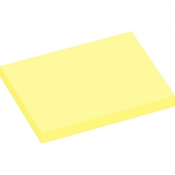 Lot de 12 blocs de 100 feuilles de notes repositionnables 75 x 100 mm jaune pastel 5657-01