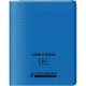 Piqûre 48 pages couverture polypropylène avec 2 rabats format 17x22 cm seyes coloris bleu 400103759 HAMELIN