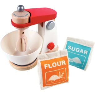 Mixeur en bois blanc + accessoires E3147 HAPE