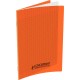 Piqûre 60 pages 17x22 cm seyès 90g couverture en polypropylène orange 100105474 HAMELIN