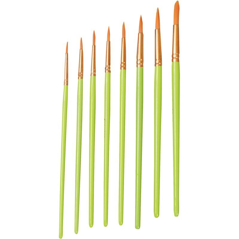 Pinceaux Synthétiques Souples, Set De 10 De Différentes Tailles, Set