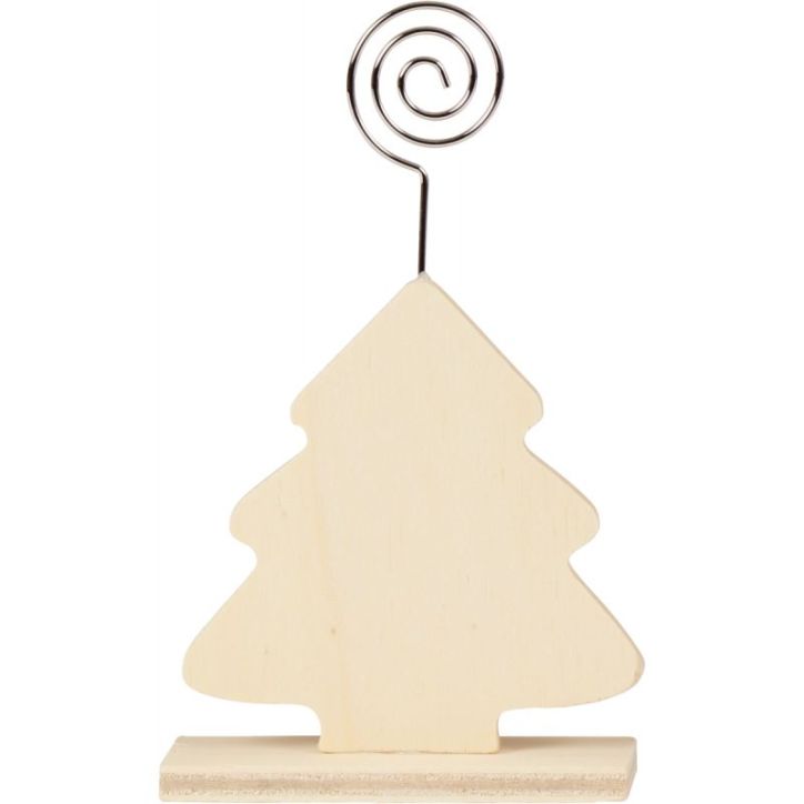 Lot de 6 porte-photos en bois forme sapin 22500