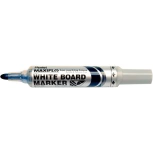 PENTEL Marqueur effaçable sec tableaux Blancs pointe ogive large encre liquide base alcool Bleue MAXIFLO