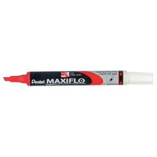 Marqueur tableau blanc Maxiflo pointe fine biseautée rouge MWL6S-B PENTEL