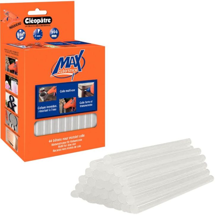 Mégabox de 44 recharges de colle Cléostick Max POMAX44RCT CLEOPATRE